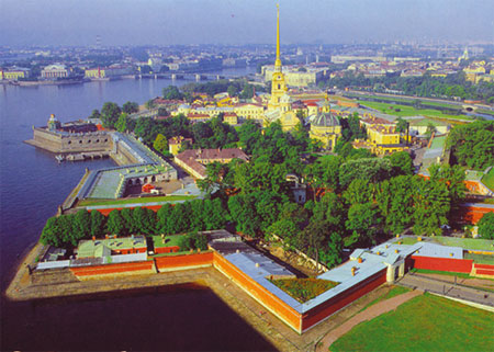 Peter and Paul Fortress - first building in St.Petersburg